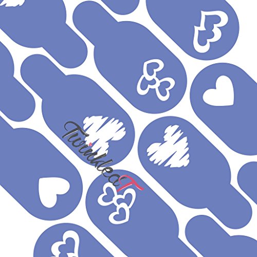 Twinkled T Nail Vinyls - Manicure Nail Art Stickers, Self-Adhesive Nail Tips Guides for DIY Decoration Stencil Tools (1 Sheet) (Hearts Variety) Twinkled T Nail Vinyls - Manicure Nail Art Stickers, Self-Adhesive Nail Tips Guides for DIY Decoration Stencil Tools (1 Sheet) (Hearts Variety)