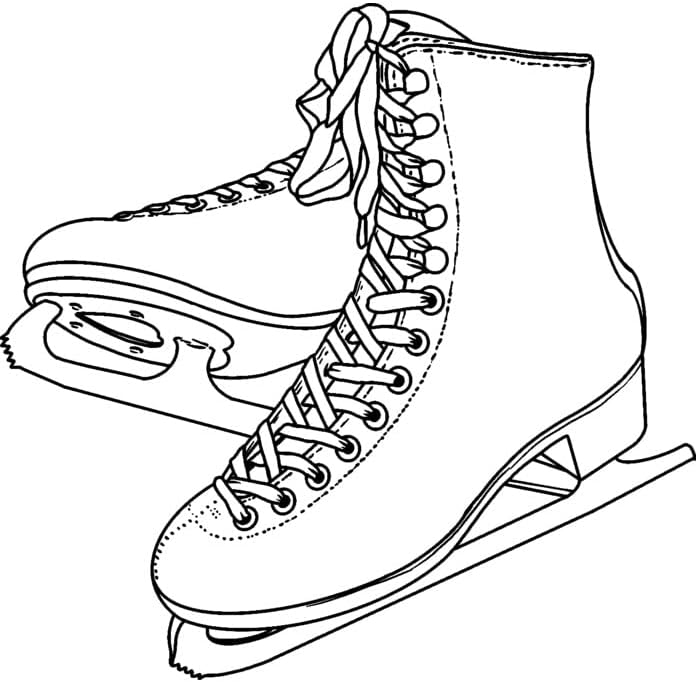 'Ice Skates' Rubber Stamp - Unmounted Design for Crafting & Scrapbooking, A7 (RS00042822)