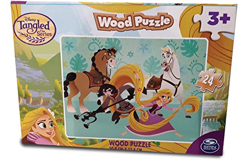 Cardinal Games- CGI KPZ Tangled 1WoodPzl 12x9 ShoeBx GML, Multicolor, 6046221