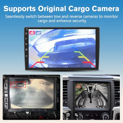 Image of Junsun Car Stereo for Dodge Ram 1500 2500 2013-2019 CarPlay /Android Auto | 5G WiFi 9 inch HD IPS Display Support Cargo Rearview GPS DSP RDS BT AM /FM Auto AC 2GB+32GB ROM