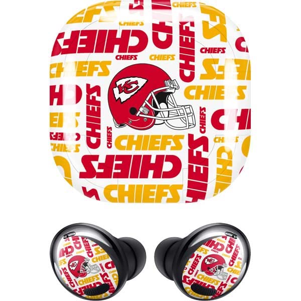 Skinit Decal Audio Skin Compatible with Samsung Galaxy Buds Pro - Officially Licensed NFL Kansas City Chiefs White Blast Design