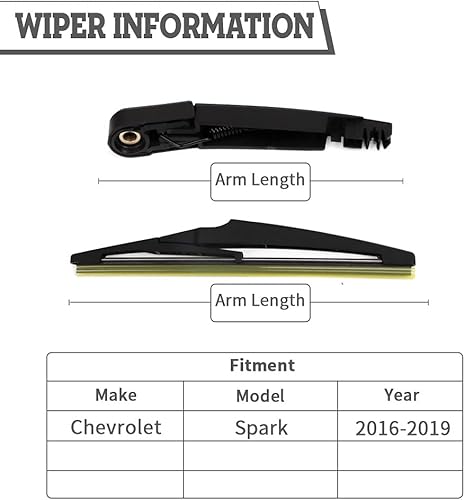 Miniatura 2 de Juego de tuercas de repuesto para limpiaparabrisas trasero para Chevrolet Chevy Spark 2016-2022, montaje de accesorios de cubierta del