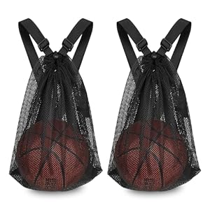 Basketball Bag 15 * 20 inch Sports Single Ball Bag Drawstring Mesh Backpack, for Carrying Soccer Volleyball Baseball football Carrier Single Outdoor Sports Equipment