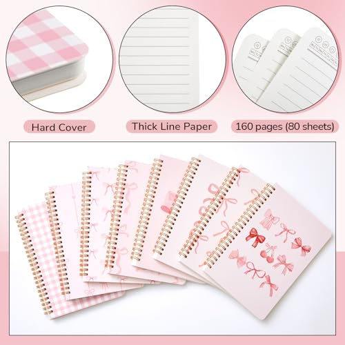 Carnet rose A5 de qualité supérieure avec reliure à spirale - 3