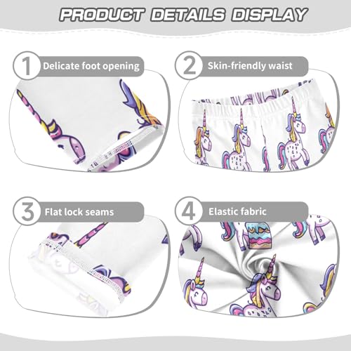 Toddler Girls Leggings Printed Yoga Pants Leggings Unicorn Seamless for Kids3