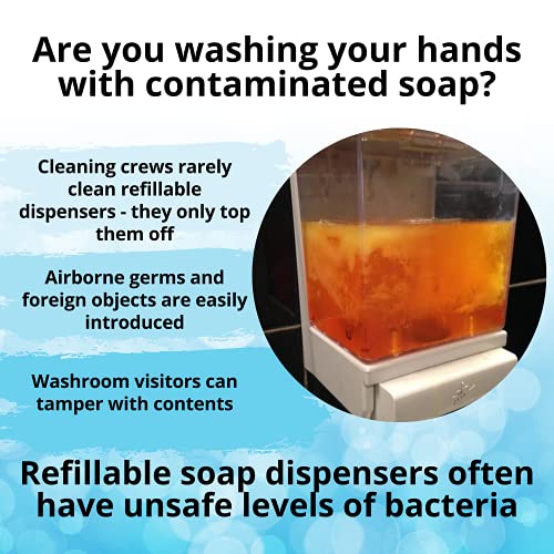 Diversey Soft Care Sentry Foaming Antibacterial Hand Soap, Fragrance-Free, 1.3 L Cartridge Refill, 6/carton