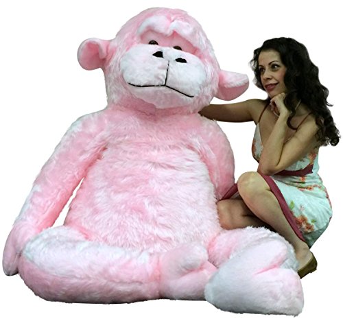 Giant Stuffed 6 Foot Pink Gorilla 72 Inch Soft Huge Plush Monkey Made In Usa #TOP1