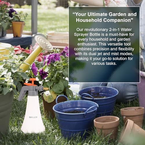 ORILEY Agro 1L Pressure Spray Pump Bottle with Adjustable Nozzle Heavy Duty Water Mister for Home Garden Lawn Plants Watering & Cleaning... - Image 6