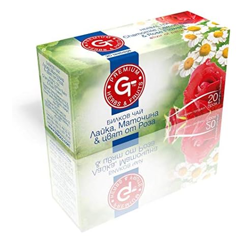Chamomile Rose Lemon Balm Tea Bags 20 | GT Series Soothing Tea 30g Cover