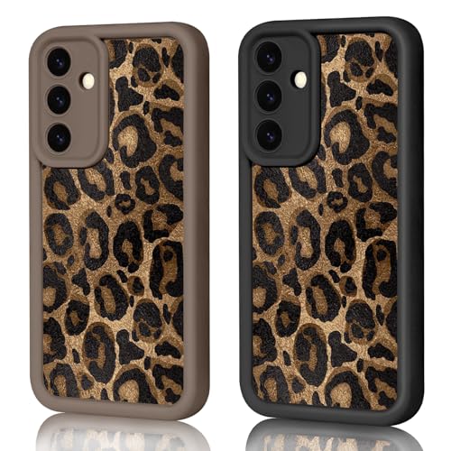 Coque Samsung Galaxy S26 en TPU mat motif léopard lot de deux pièces souples