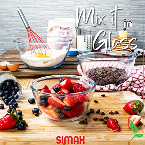 Set de 3 tazones de vidrio SIMAX resistente al horno y microondas miniatura 3