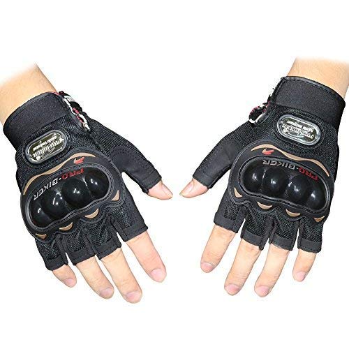 Image of Flomaster Probiker Half Finger Motorcycle Gloves (Black, M) (131535)