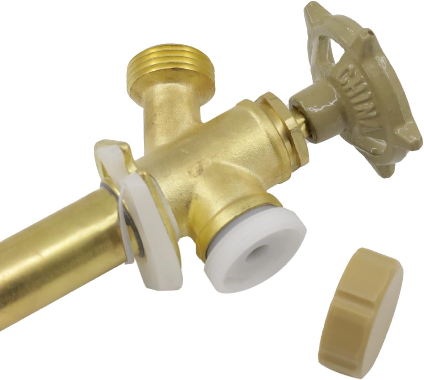 12 Inch Anti-Siphon Frost Free Sillcock Valve Multiturn 1/2 Inch NPT, 3/4 Inch Hose Bibb, Brass Body,Brass Valve 12 inch Length