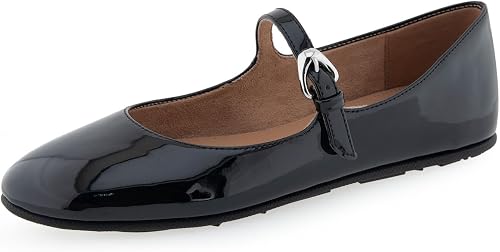 Aerosoles Women's Perry Mary Jane Flat Black Patent PU 9M