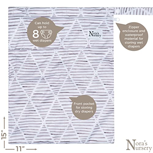 Image of Nora's Nursery Cloth Diaper Cover, Reusable Cover with Snap Closure, Shell for Prefold, Flat, or Fitted Inserts, Includes Wet Bag - Down to Earth