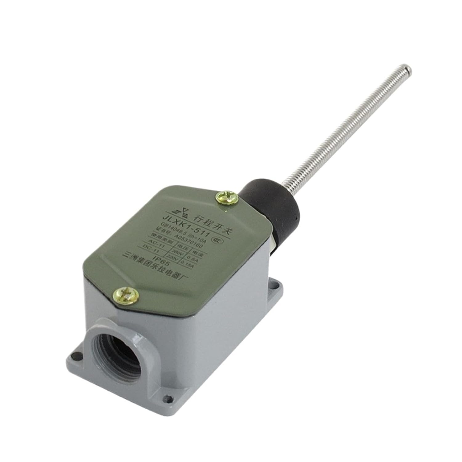 10A Ith 1NO 1NC SPDT Momentary Enclosed Coil Spring Limit Switch JLXK1-511