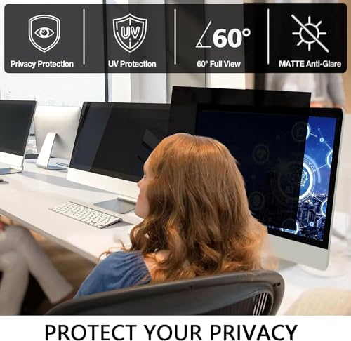 Image of 32 Inch Computer Monitor Privacy Screen Filter - Eye Protection Anti Glare Blue Light Filter