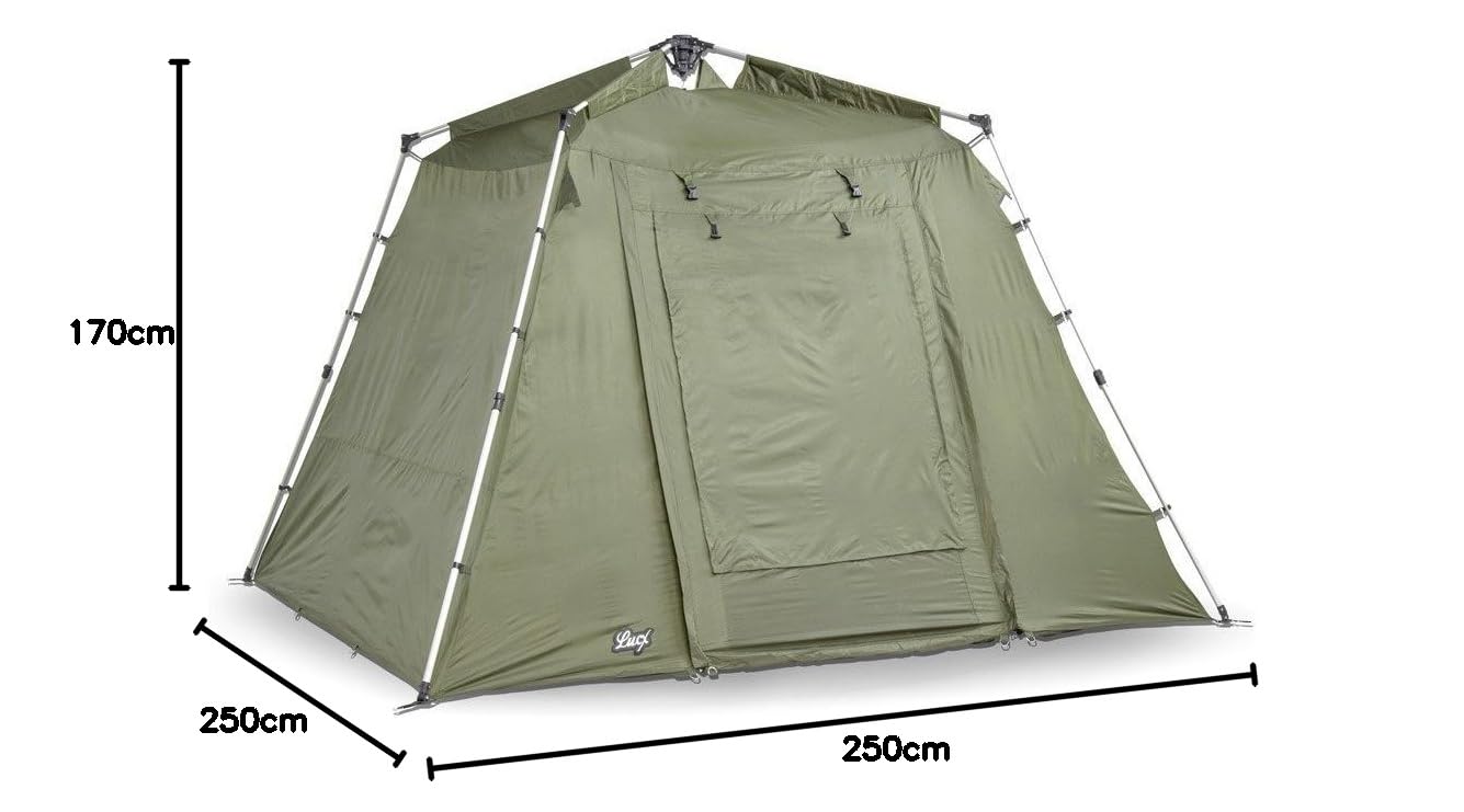 Lucx Marder Bivvy Angelzelt für 1-3 Mann - kompaktes Karpfenzelt, 1,70 m Stehhöhe, herausnehmbarer Bodenplane & 10.000 mm Wassersäule