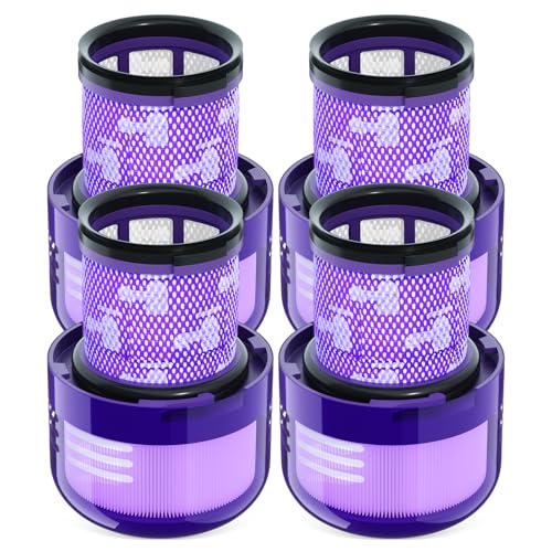 Vakuumfilter Ersatzteile kompatibel mit Dyson V11 Drehmomentantrieb & V15 Detect U-Boot-Staubsauger, Vergleich mit Teil 970013-02 (4 Packung)