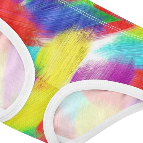 Joisal Girls Underwear Toddler 2t Cotton Panties for Girl Fancy Undies Kids Briefs Gradient Rainbow4