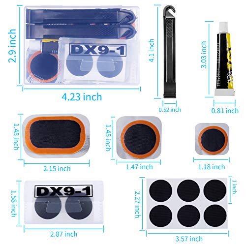 image for Maifede Bike Inner Tire Patch Repair Kit - with 11 PCS Vulcanizing Pat