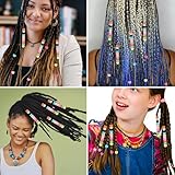 50pcs Silicone Hair Beads, Soft Pony Beads for Hair Soft Hair Beads with Elastic Hair Ties Hair Beading Needle Silicone Hair Beads for Braids Hair Beads Set for Kids Girls Women - Image 7