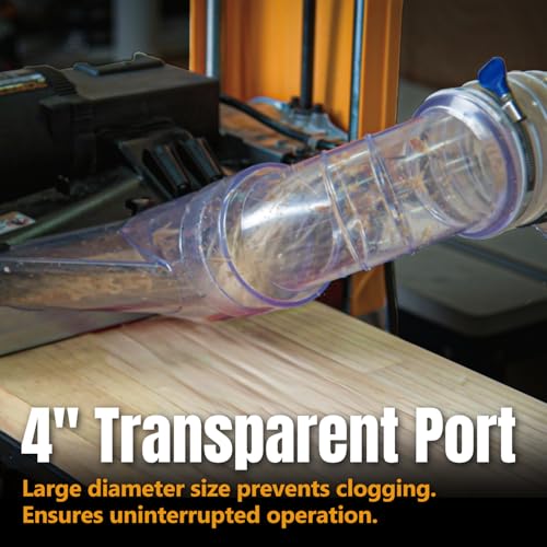 POWERTEC UT1012C 13 Inch Benchtop Thickness Planer, 6 Inch Benchtop Jointer with Flip Top Tool Stand - Image 9