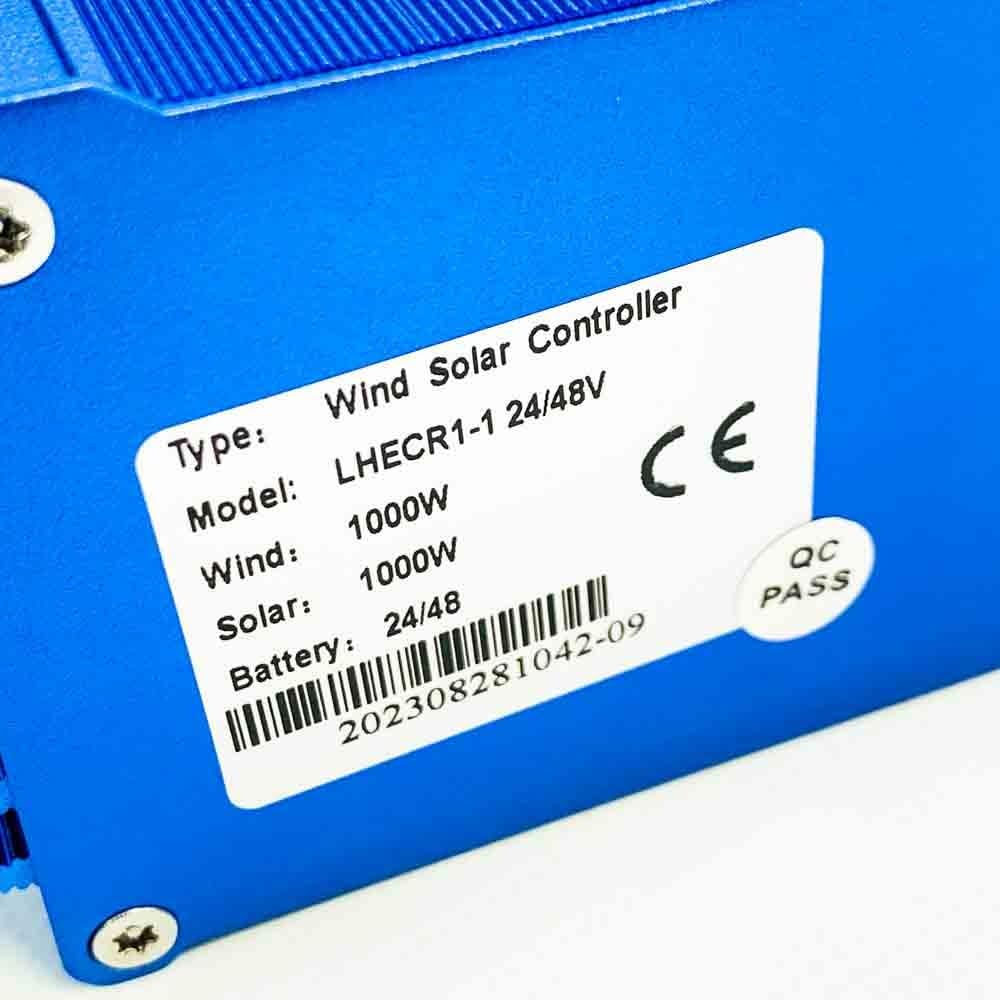MPPT Wind Solar Hybrid Laderegler 2000W,24V 48V Automatisch Identifikation, Booster Solarregler Batterieregulator für Off Grid,LCD-Display mit Bluetooth Module APP