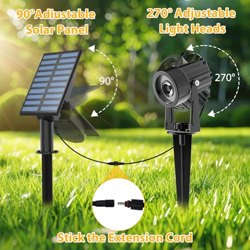 Luces solar exterior automáticas T-SUNUS verde para iluminar el patio sin cables 6
