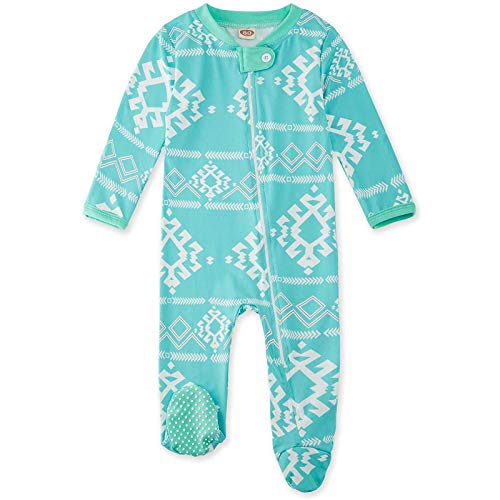Shan-S Infant Baby Boy Girl Rhombus Oblique Square Printed Pajama Sleeper Zipper Footed Romper Jumpsuit Home Wear