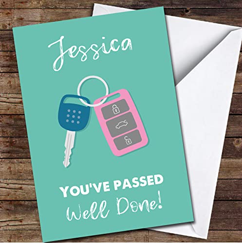 You've Passed Driving Test Female Girl Car Keys Well Done Personalized Card #TOP22