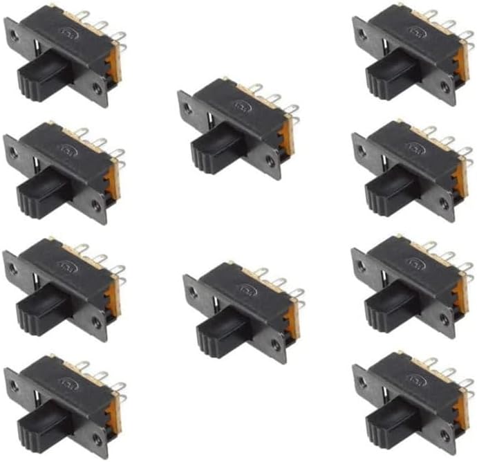 AVS COMPONENTS Spdt on-off 6 Pin 2 Position Slide Switch Mini Micro Switch Pack Of 10 Pcs