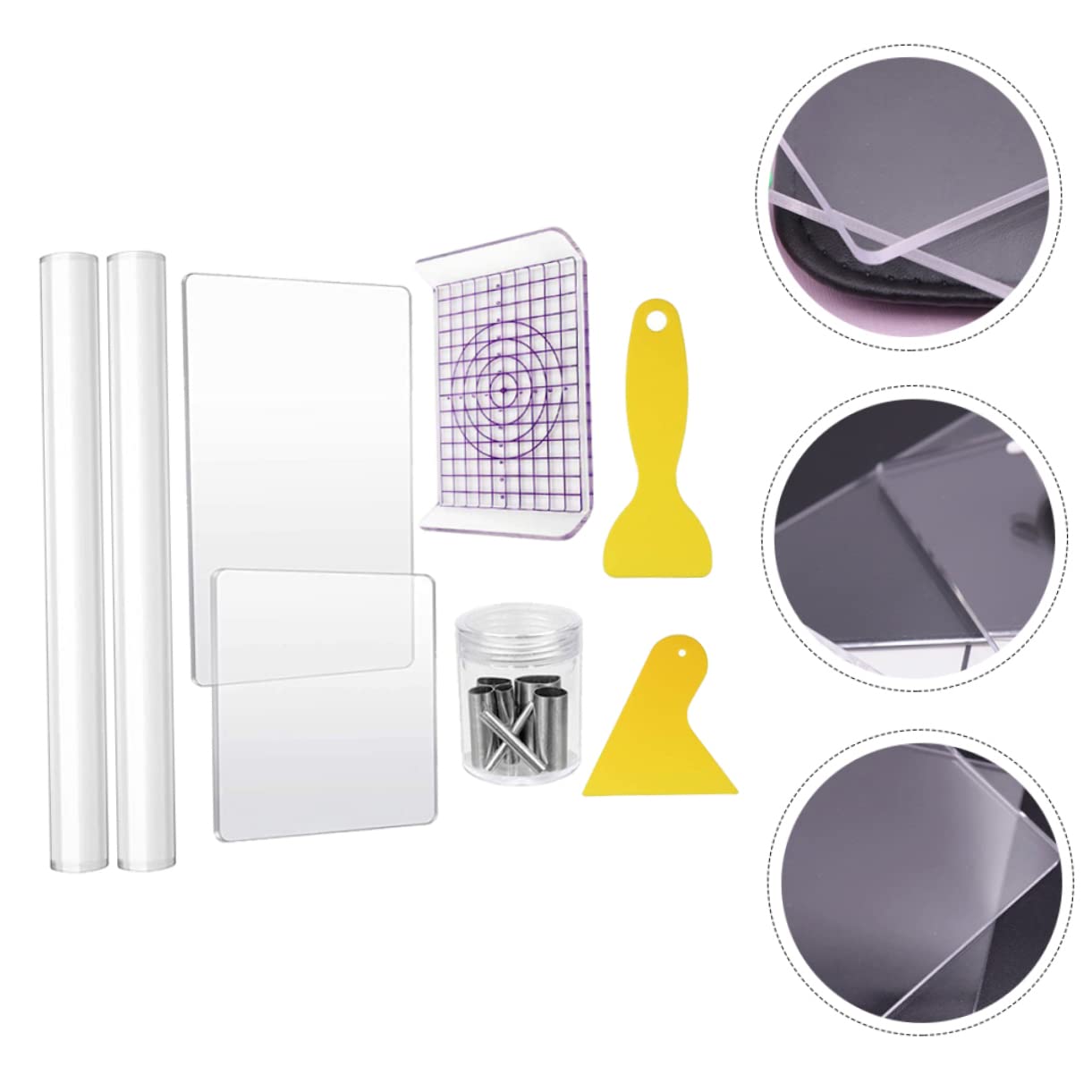 BEBEMOKO DIY Clay Tools Set 14pcs Ceramic Sculpting Kit Roller Backing Board Scrapers Easy to Use for Beginners