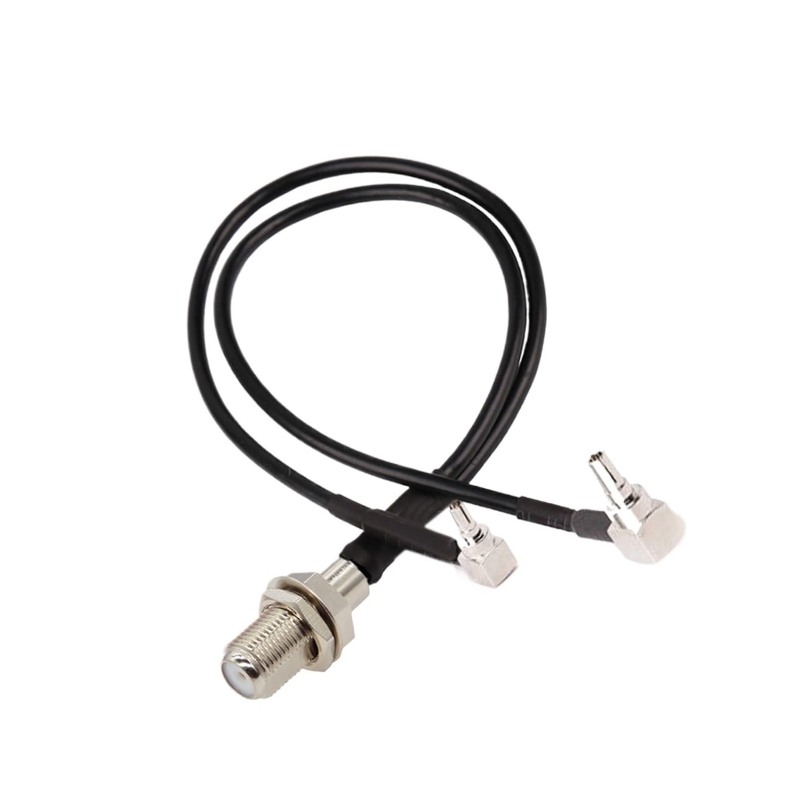 Cable divisor combinador de ángulo recto tipo Y, conector hembra F a macho TS9, 2 conectores, RG174, 3G/4G, extensión de antena, 10 unidades(F to 2 x CRC9 RG174)