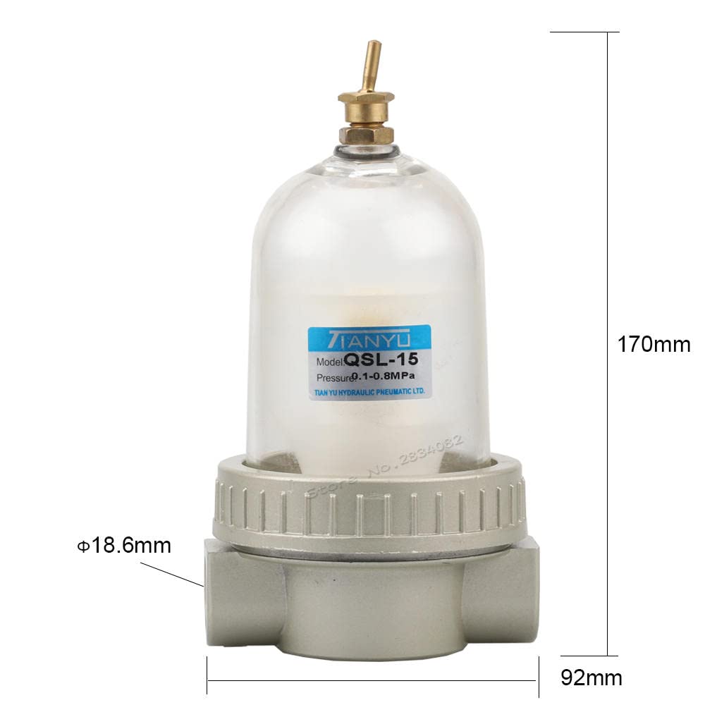 1/2" Pneumatic Parts Air Filter Oil Water Separation Volume Air Compressor Line Water Trap Filter Separator QSL-15