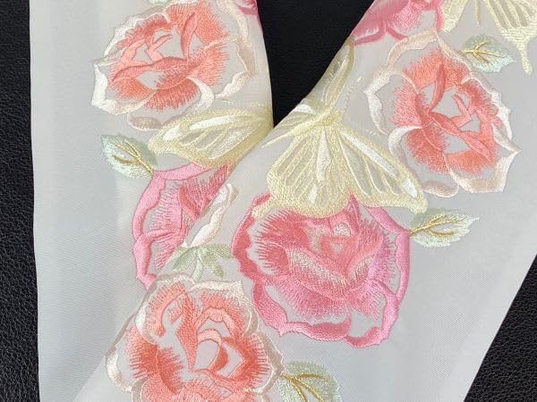 豪華 刺繍半衿 シルエリー 日本製 Ｄ396