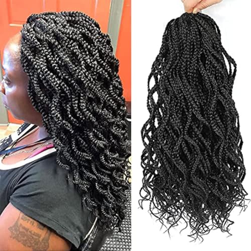 Fallsea 24 Inch Curly Crochet Hair for Black Women - Black Locs, Box Braids, Curly Crochet Box Braids Hair Extensions