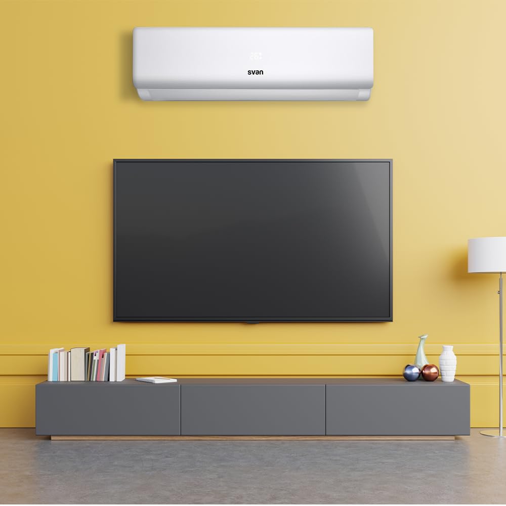 Svan Aire Acondicionado Split, 24000 BTU SAAS2400W. Bomba de Calor, Mando a Distancia, Temporizador, Clasificación Energética A++