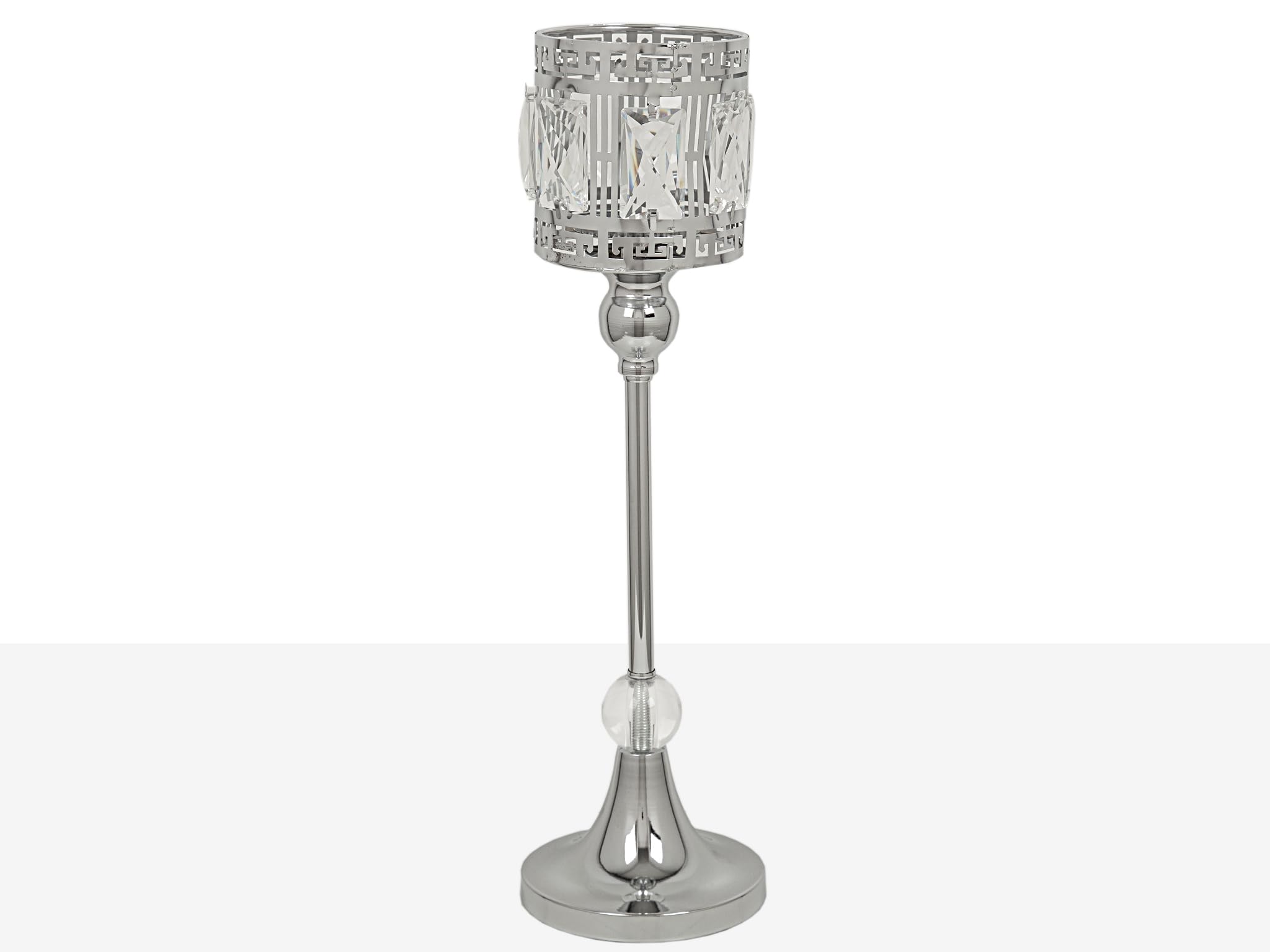 Candelabre métal argenté et verre, le cadeau de mariage idéal