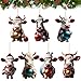 7 PCS Weihnachtsbaum Anhänger Kuh,Weihnachtsbaum Deko Kuh,Anhänger Weihnachten Kuh,Weihnachtsbaum Kuh,Weihnachten Kuh Deko,Geeignet für Weihnachtsbaumdekoration, Innen- Und Bürodekoration