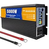 AISINILALAO 2500 W Reiner Sinus-Wechselrichter DC 12V 24V 48V 60V 72V Zu AC 110 V/120 V Konverter 5000 W (Spitze) Auto-Stromrichter Mit AC-Ausgängen Wechselrichter Für Auto, LKW, Zuhause,72v