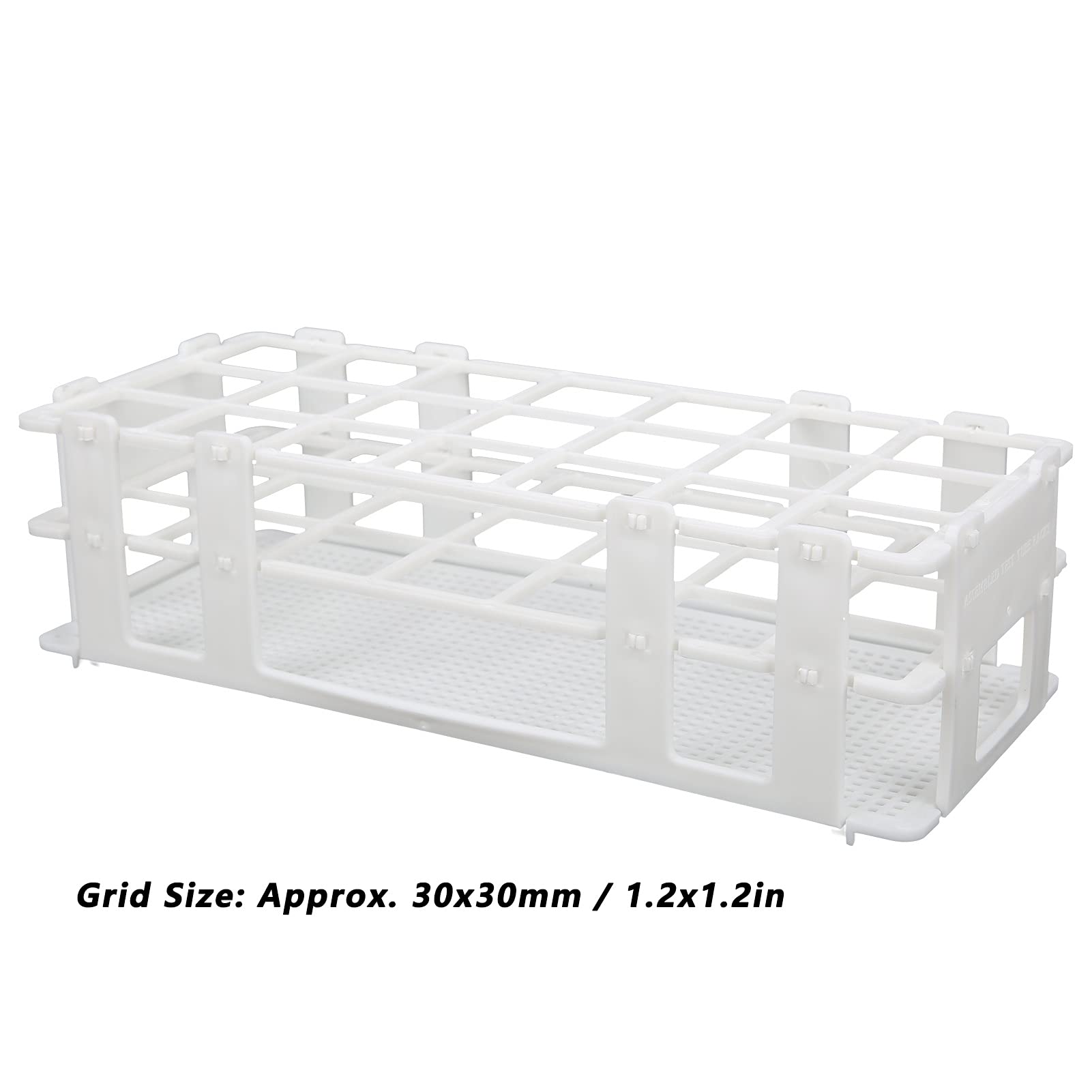 Gradilla para Tubos de Ensayo 30 mm x 21 Orificios Plástico Desmontable Laboratorio