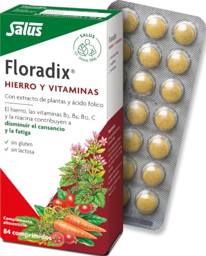 Salus Floradix Suplemento, Reduce Cansancio y Fatiga, 84 Comprimidos
