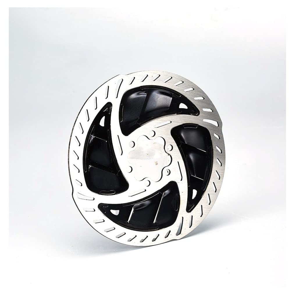 自転車ディスクローター 160mm バイクブレーキローター MTB 6ボルト ディスクブレーキローター 129g (Color : Silver  Black 160MM)