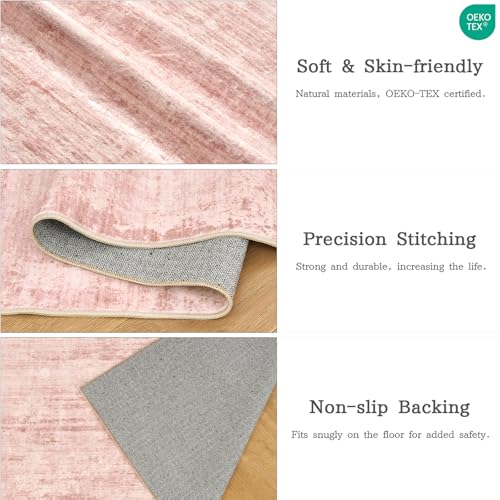 zesthome 8x10 Area Rugs for Living Room, Non-Slip Backing Washable Rug, Modern Abstract Area Rug, Stain Resistant Rugs for Bedroom, Ultra-Thin Large Area Rugs, Area Rug 8x10