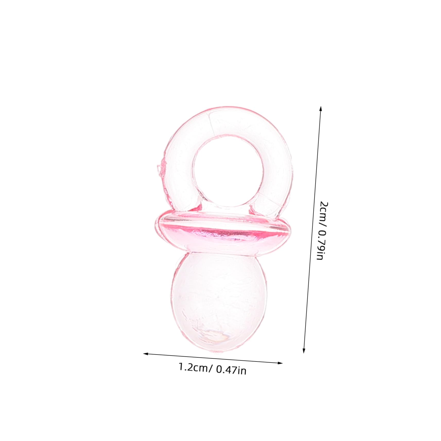 Kisangel 50pcs Mini Pacifier Girl Charms Shower Decorations DIY Shower Party Favor Tiny Pacifiers Sturdy Plastic Versatile