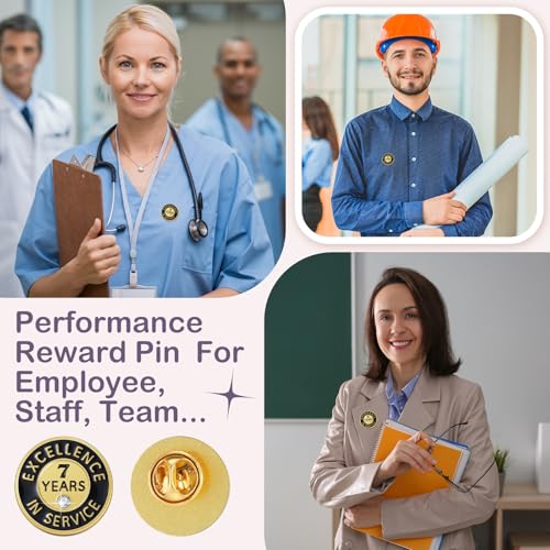 Image of Ferreve 50 /20 Pcs Year of Service Pins Employee Excellence Award Lapel Pin Performance Recognition Reward Anniversary