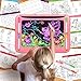 Magic LED Drawing Board for Kids, Girl Toys for Ages 5-7, Christmas Birthday Gifts, Light Up Tracing Pad, 9 Double-Sided Cards, 6 Markers, Neon Effect Doodle Writing Tablet, Arts Crafts Learning Toy