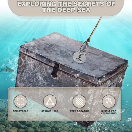 image for Neosmuk Fishing Magnet, 800 lb Pull Strong Magnets Heavy Duty Big Rare