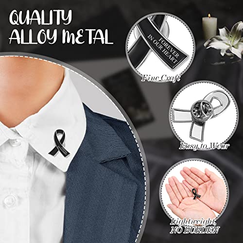 Image of Unittype 60 Set Funeral Ribbon Pins Awareness Lapel Pin
